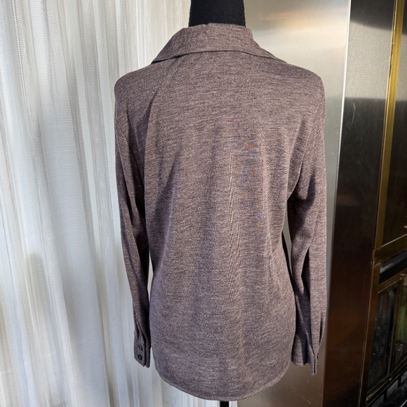 Vintage 1970s set, jacket and blouse, tie belt, taupe, NWT, Paris Star, 12 (M/L) - Picture 11 of 15